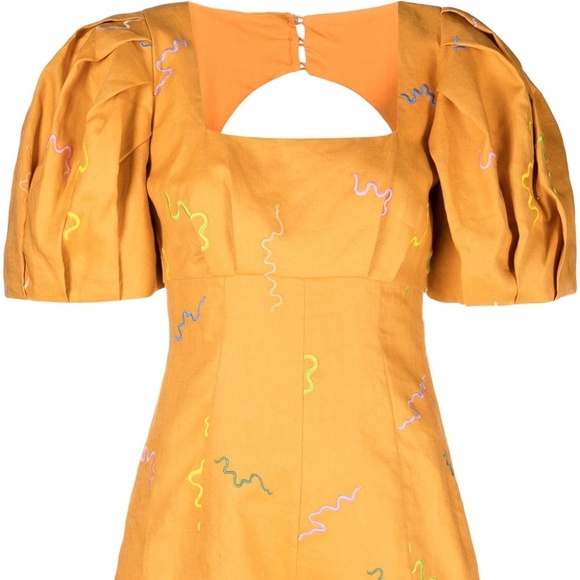 ALEMAIS Sundance embroidered puff-sleeve playsuit AU10/S - Picture 4 of 11